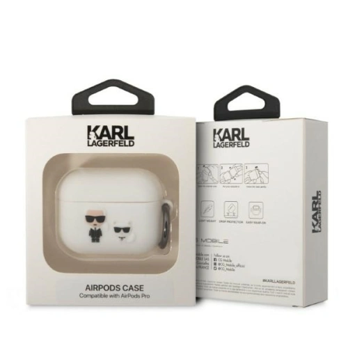 Kup Etui Karl Lagerfeld KLACAPSILKCW Apple AirPods Pro kryt bílý/white silikon Karl & Choupette - KLD1298 - {ean13} - Sklep Home Screen