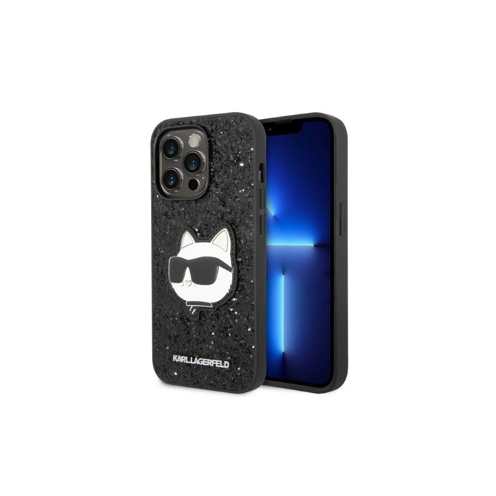Etui Karl Lagerfeld KLHCP14LG2CPK Apple iPhone 14 Pro czarny/black hardcase Glitter Choupette Patch
