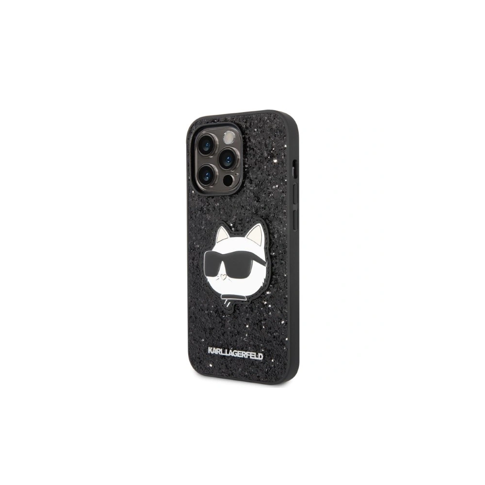 Etui Karl Lagerfeld KLHCP14LG2CPK Apple iPhone 14 Pro czarny/black hardcase Glitter Choupette Patch