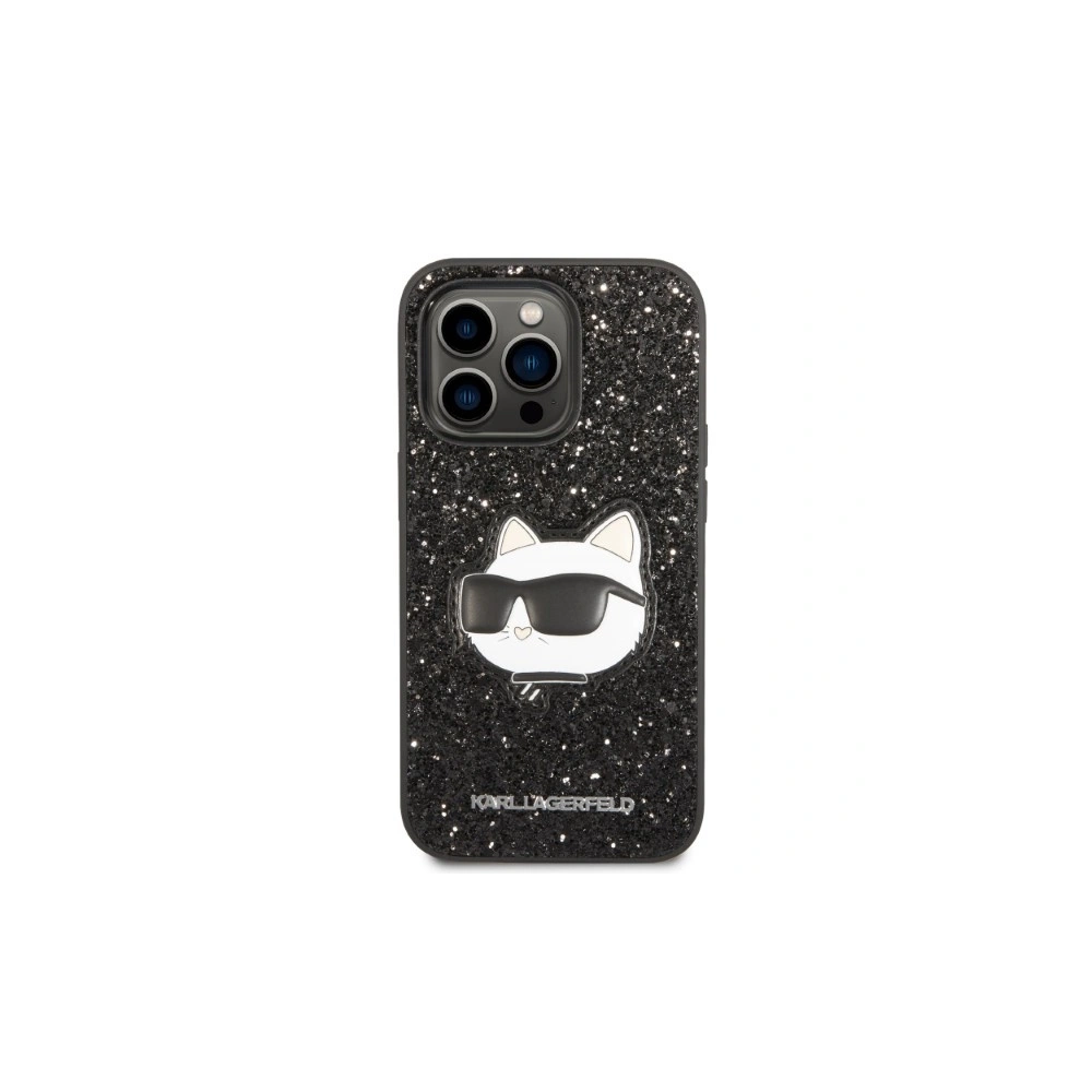 Etui Karl Lagerfeld KLHCP14LG2CPK Apple iPhone 14 Pro czarny/black hardcase Glitter Choupette Patch