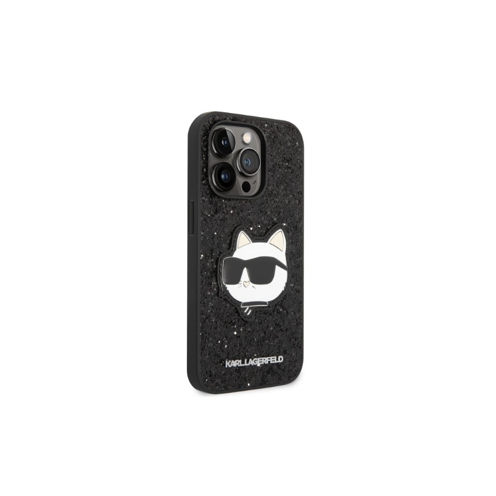 Etui Karl Lagerfeld KLHCP14LG2CPK Apple iPhone 14 Pro czarny/black hardcase Glitter Choupette Patch