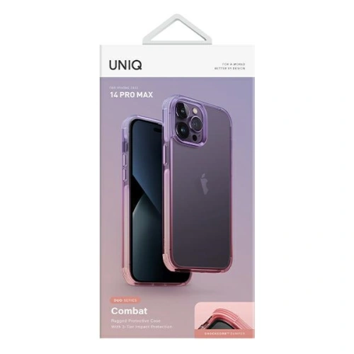 Kup Etui UNIQ Combat Duo Apple iPhone 14 Pro Max liliu-roz, lila roz-pinkt. - UNIQ819 - {ean13} - Sklep Home Screen