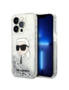 Etui Karl Lagerfeld KLHCP14LLNKHCH Apple iPhone 14 Pro srebrny/silver hardcase Glitter Karl Head