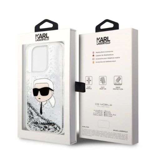 Kup Etui Karl Lagerfeld KLHCP14LLNKHCH Apple iPhone 14 Pro argintiu/silver hardcase Glitter Karl Head - KLD1304 - {ean13} - Sklep Home Screen
