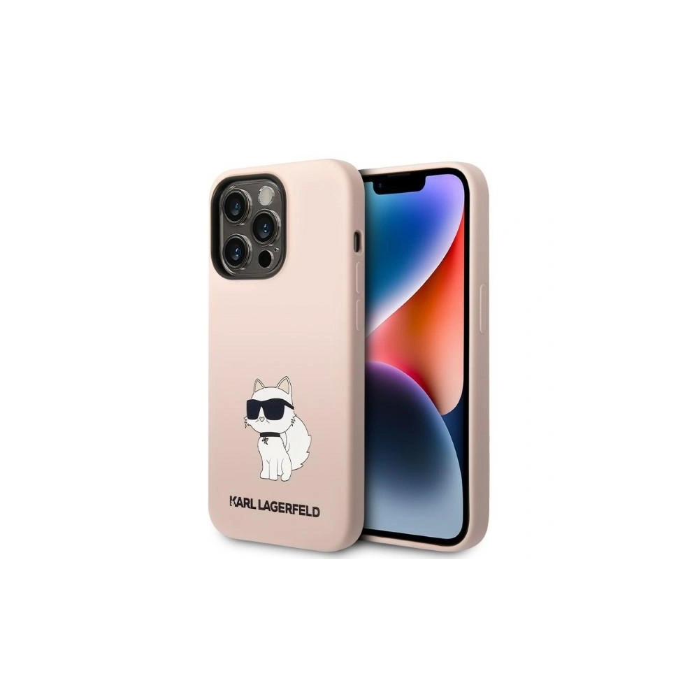 Etui Karl Lagerfeld KLHCP14LSNCHBCP Apple iPhone 14 Pro hardcase różowy/pink Silicone Choupette