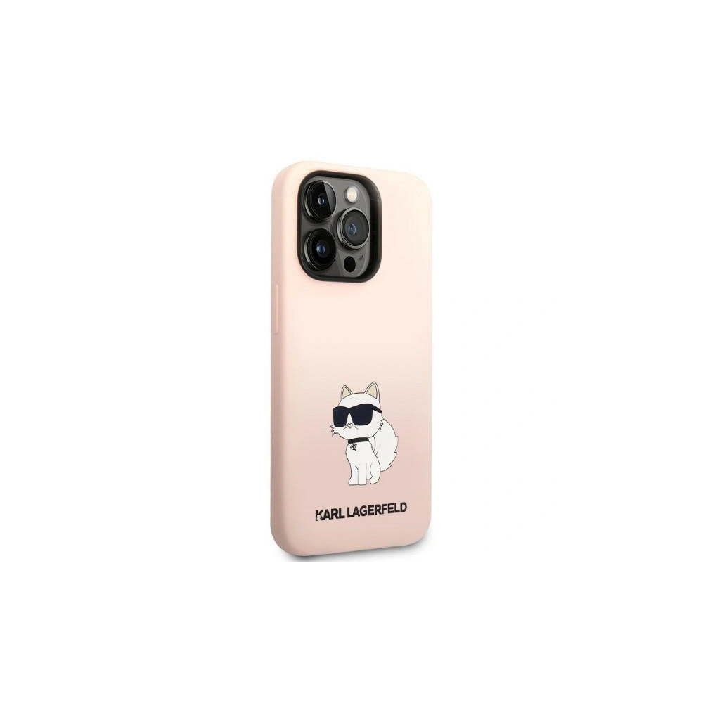 Etui Karl Lagerfeld KLHCP14LSNCHBCP Apple iPhone 14 Pro hardcase różowy/pink Silicone Choupette