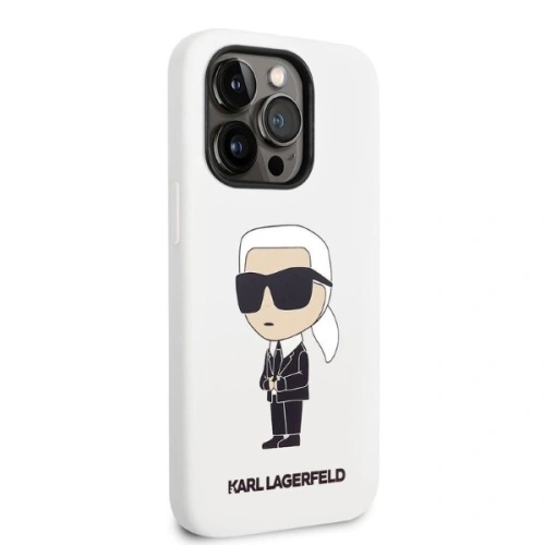 Kup Etui Karl Lagerfeld KLHCP14LSNIKBCH Apple iPhone 14 Pro hardcase bílý/white Silicone Ikonik - KLD1306 - {ean13} - Sklep Home Screen