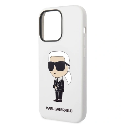 Kup Etui Karl Lagerfeld KLHCP14LSNIKBCH Apple iPhone 14 Pro hardcase bílý/white Silicone Ikonik - KLD1306 - {ean13} - Sklep Home Screen