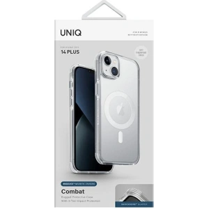 Etui UNIQ Combat Apple iPhone 14 Plus / 15 Plus MagClick Charging przeźroczysty/dove satin clear