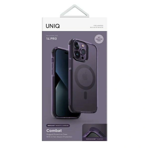 Kup Etui UNIQ Combat Apple iPhone 14 Pro MagClick Charging purpurowy/fig purple - UNIQ823 - {ean13} - Sklep Home Screen
