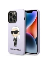 Case Karl Lagerfeld KLHCP14LSNIKBCU Apple iPhone 14 Pro Hardcase lila/purple Silikon Ikonik