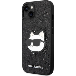 Etui Karl Lagerfeld KLHCP14MG2CPK Apple iPhone 14 Plus / 15 Plus czarny/black hardcase Glitter Choupette Patch