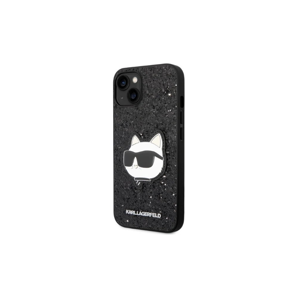 Etui Karl Lagerfeld KLHCP14MG2CPK Apple iPhone 14 Plus / 15 Plus czarny/black hardcase Glitter Choupette Patch