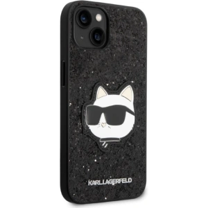 Etui Karl Lagerfeld KLHCP14MG2CPK Apple iPhone 14 Plus / 15 Plus czarny/black hardcase Glitter Choupette Patch
