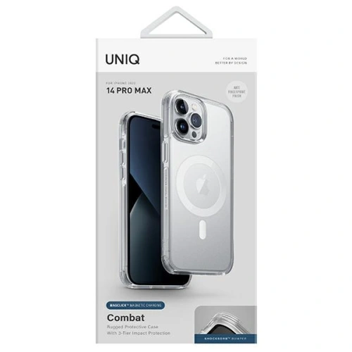 Kup Etui UNIQ Combat Apple iPhone 14 Pro Max MagClick Charging przeźroczysty/dove satin clear - UNIQ824 - {ean13} - Sklep Home Screen