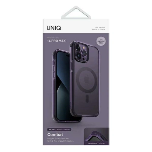 Kup Etui UNIQ Combat Apple iPhone 14 Pro Max MagClick Charging purpurowy/fig purple - UNIQ825 - {ean13} - Sklep Home Screen