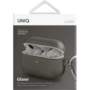 Etui UNIQ Glase Apple AirPods Pro 2 dymny/glossy smoke Etui UNIQ Glase Apple AirPods Pro 2 dymny/glossy smoke