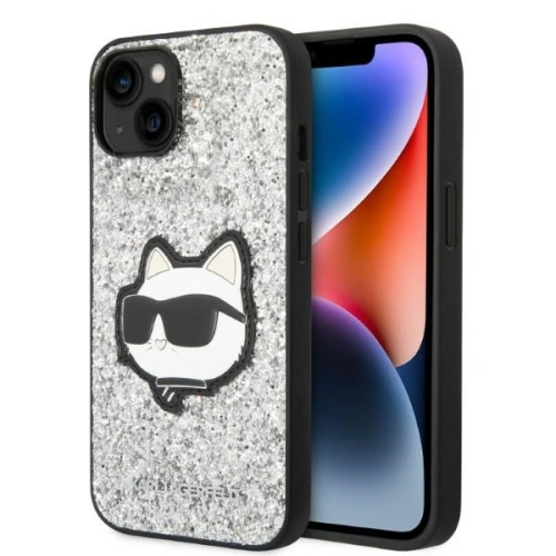 Kup Etui Karl Lagerfeld KLHCP14MG2CPS Apple iPhone 14 Plus / 15 Plus srebrny/silver hardcase Glitter Choupette Patch - KLD1312 - {ean13} - Sklep Home Screen