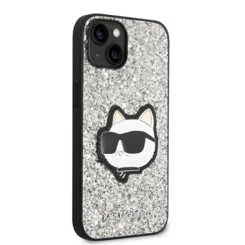 Kup Etui Karl Lagerfeld KLHCP14MG2CPS Apple iPhone 14 Plus / 15 Plus srebrny/silver hardcase Glitter Choupette Patch - KLD1312 - {ean13} - Sklep Home Screen