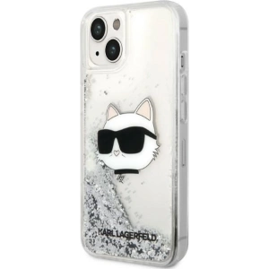Etui Karl Lagerfeld KLHCP14MLNCHCS Apple iPhone 14 Plus / 15 Plus srebrny/silver hardcase Glitter Choupette Head