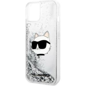 Etui Karl Lagerfeld KLHCP14MLNCHCS Apple iPhone 14 Plus / 15 Plus srebrny/silver hardcase Glitter Choupette Head