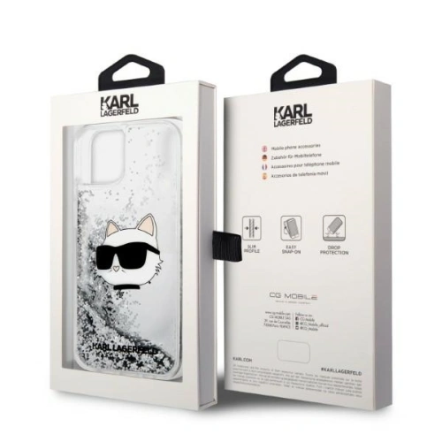Kup Etui Karl Lagerfeld KLHCP14MLNCHCS Apple iPhone 14 Plus / 15 Plus srebrny/silver hardcase Glitter Choupette Head - KLD1313 - {ean13} - Sklep Home Screen