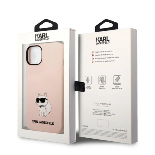 Kup Etui Karl Lagerfeld KLHCP14MSNCHBCP Apple iPhone 14 Plus / 15 Plus kemény tok rózsaszín/pink Silicone Choupette - KLD1315 - {ean13} - Sklep Home Screen