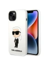 Etui Karl Lagerfeld KLHCP14MSNIKBCH Apple iPhone 14 Plus / 15 Plus hardcase bílý/white Silicone Ikonik
