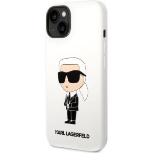 Etui Karl Lagerfeld KLHCP14MSNIKBCH Apple iPhone 14 Plus / 15 Plus hardcase biały/white Silicone Ikonik