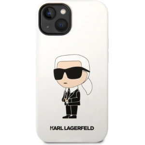 Etui Karl Lagerfeld KLHCP14MSNIKBCH Apple iPhone 14 Plus / 15 Plus hardcase biały/white Silicone Ikonik