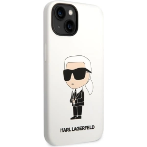 Etui Karl Lagerfeld KLHCP14MSNIKBCH Apple iPhone 14 Plus / 15 Plus hardcase biały/white Silicone Ikonik
