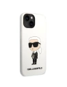 Kup Etui Karl Lagerfeld KLHCP14MSNIKBCH Apple iPhone 14 Plus / 15 Plus hardcase bílý/white Silicone Ikonik - KLD1316 - {ean13} - Sklep Home Screen