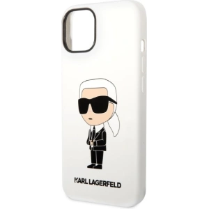 Etui Karl Lagerfeld KLHCP14MSNIKBCH Apple iPhone 14 Plus / 15 Plus hardcase biały/white Silicone Ikonik