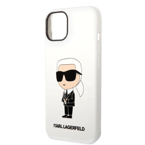 Kup Etui Karl Lagerfeld KLHCP14MSNIKBCH Apple iPhone 14 Plus / 15 Plus hardcase alb/white Silicone Ikonik - KLD1316 - {ean13} - Sklep Home Screen