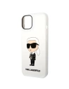 Buy Karl Lagerfeld KLHCP14MSNIKBCH Apple iPhone 14 Plus / 15 Plus hardcase white Silicone Ikonik - KLD1316 - {ean13} - Home Screen Store Europe