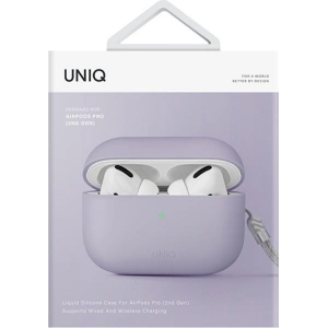 Etui UNIQ Lino Apple AirPods Pro 2 Silicone liliowy/lilac lavender Etui UNIQ Lino Apple AirPods Pro 2 Silicone liliowy/lilac lavender