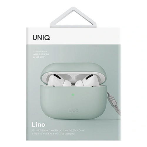 Kup Etui UNIQ Lino Apple AirPods Pro 2 Silicone miętowy/mint green - UNIQ830 - {ean13} - Sklep Home Screen