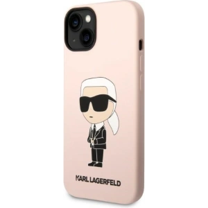 Etui Karl Lagerfeld KLHCP14MSNIKBCP Apple iPhone 14 Plus / 15 Plus hardcase różowy/pink Silicone Ikonik