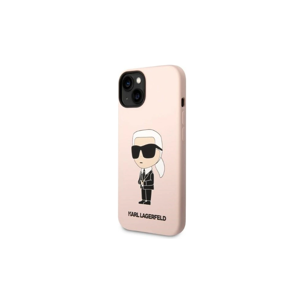 Etui Karl Lagerfeld KLHCP14MSNIKBCP Apple iPhone 14 Plus / 15 Plus hardcase różowy/pink Silicone Ikonik