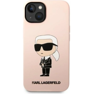 Etui Karl Lagerfeld KLHCP14MSNIKBCP Apple iPhone 14 Plus / 15 Plus hardcase różowy/pink Silicone Ikonik