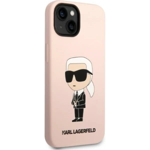 Etui Karl Lagerfeld KLHCP14MSNIKBCP Apple iPhone 14 Plus / 15 Plus hardcase różowy/pink Silicone Ikonik