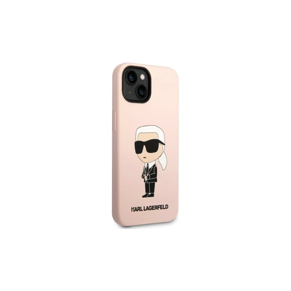 Etui Karl Lagerfeld KLHCP14MSNIKBCP Apple iPhone 14 Plus / 15 Plus hardcase różowy/pink Silicone Ikonik