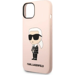 Etui Karl Lagerfeld KLHCP14MSNIKBCP Apple iPhone 14 Plus / 15 Plus hardcase różowy/pink Silicone Ikonik