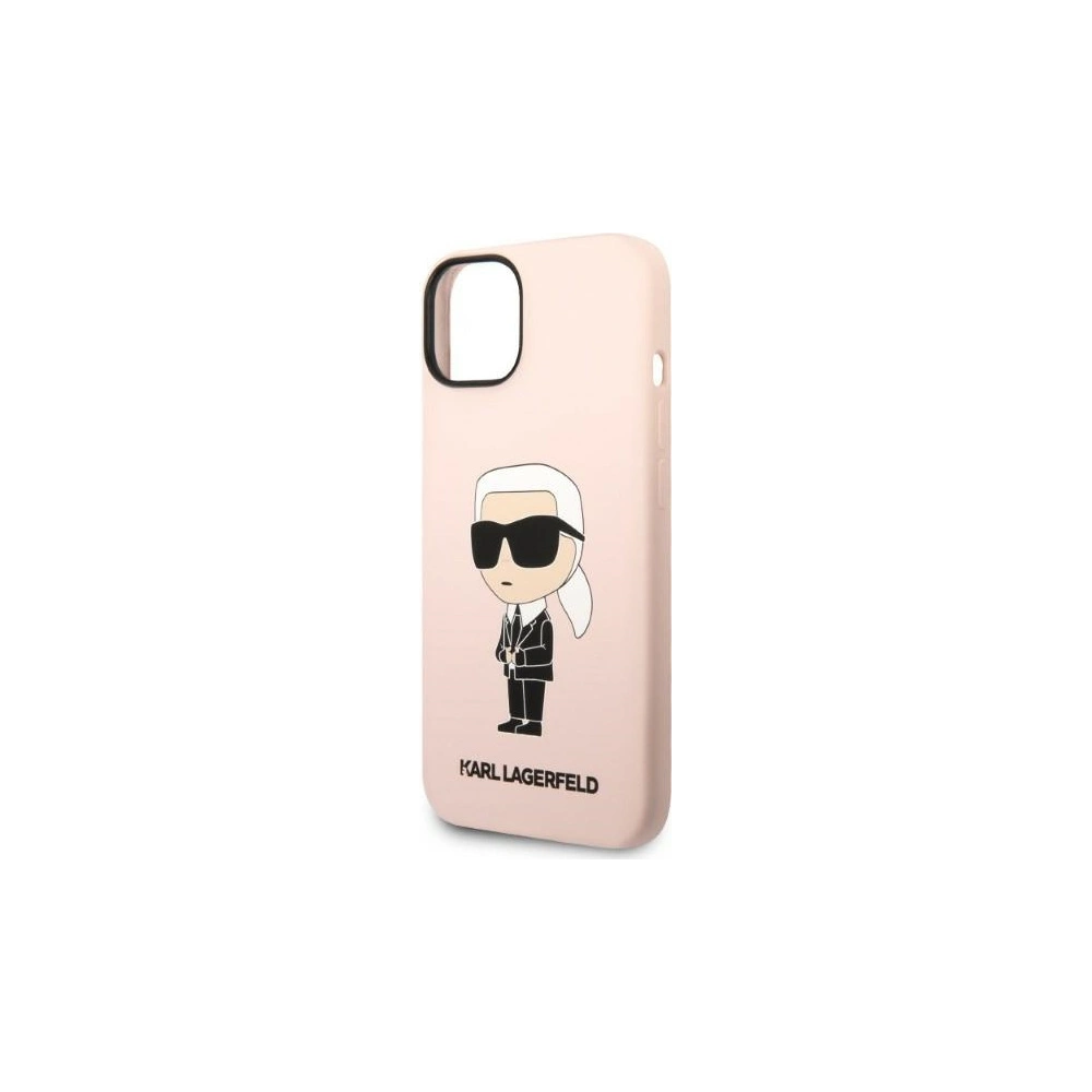 Etui Karl Lagerfeld KLHCP14MSNIKBCP Apple iPhone 14 Plus / 15 Plus hardcase różowy/pink Silicone Ikonik