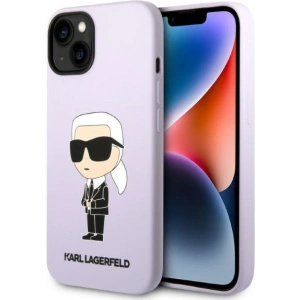 Etui Karl Lagerfeld KLHCP14MSNIKBCU Apple iPhone 14 Plus / 15 Plus hardcase purpurowy/purple Silicone Ikonik