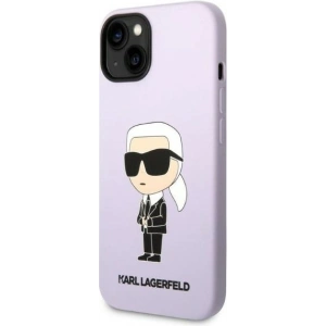 Etui Karl Lagerfeld KLHCP14MSNIKBCU Apple iPhone 14 Plus / 15 Plus hardcase purpurowy/purple Silicone Ikonik