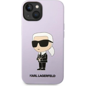 Etui Karl Lagerfeld KLHCP14MSNIKBCU Apple iPhone 14 Plus / 15 Plus hardcase purpurowy/purple Silicone Ikonik
