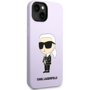 Etui Karl Lagerfeld KLHCP14MSNIKBCU Apple iPhone 14 Plus / 15 Plus hardcase purpurowy/purple Silicone Ikonik