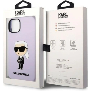 Etui Karl Lagerfeld KLHCP14MSNIKBCU Apple iPhone 14 Plus / 15 Plus hardcase purpurowy/purple Silicone Ikonik