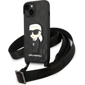 Etui Karl Lagerfeld KLHCP14MSTKMK Apple iPhone 14 Plus / 15 Plus czarny/black hardcase Monogram Ikonik Patch